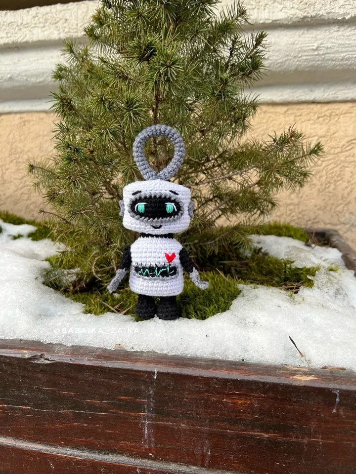 Pdf Crochet Amigurumi Robot Pattern, Keychain Amigurumi Pattern, CROCHET PATTERN ONLY, crochet pattern, amigurumi tutorial, robot doll
