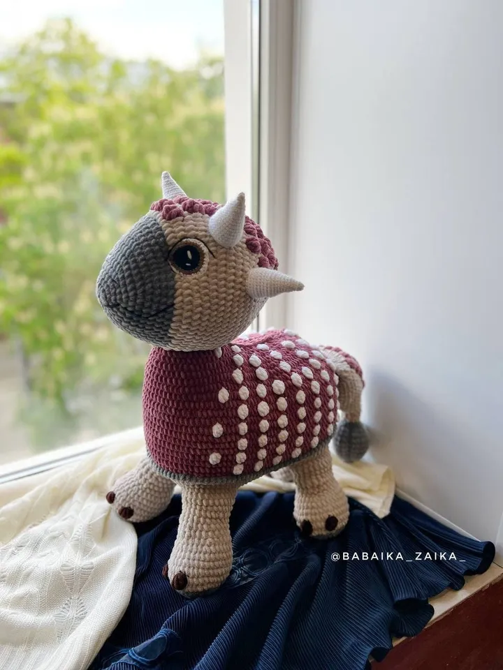 PDF Crochet Ankylosaurus Pattern, Plush Dinosaur Amigurumi, Baby Dino Crochet Pattern, Cute Dinosaur Toy, Crochet Animal Pattern