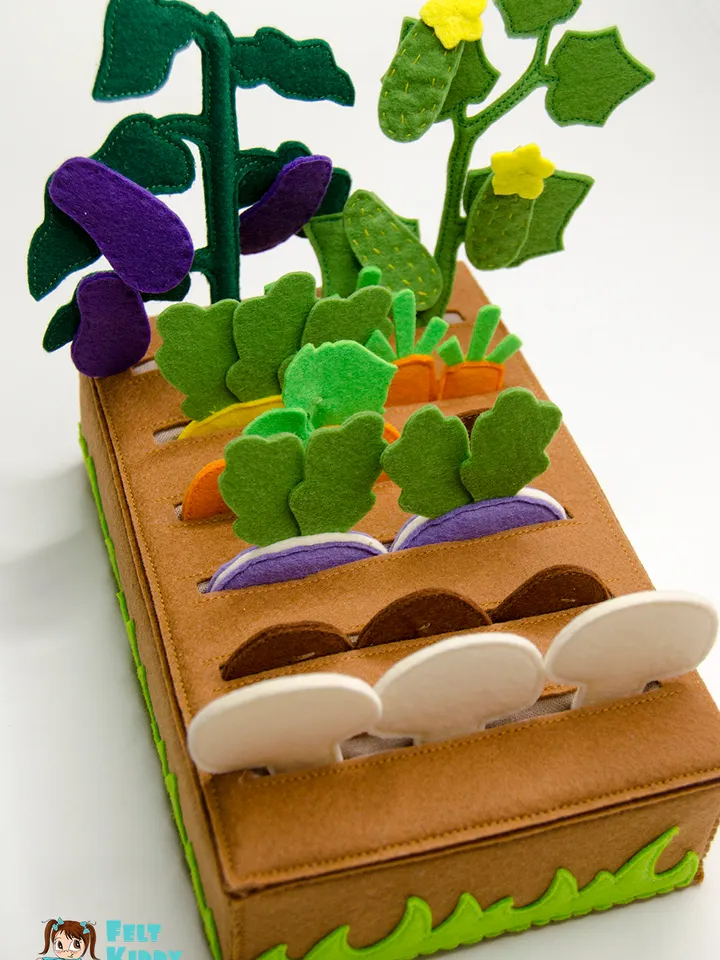 Felt vegetable garden, eco toy, Set 2