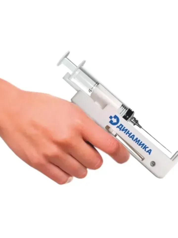 Syringe gun Dynamics Medical reusable device for injections, syringes 3 ml and 5 ml
