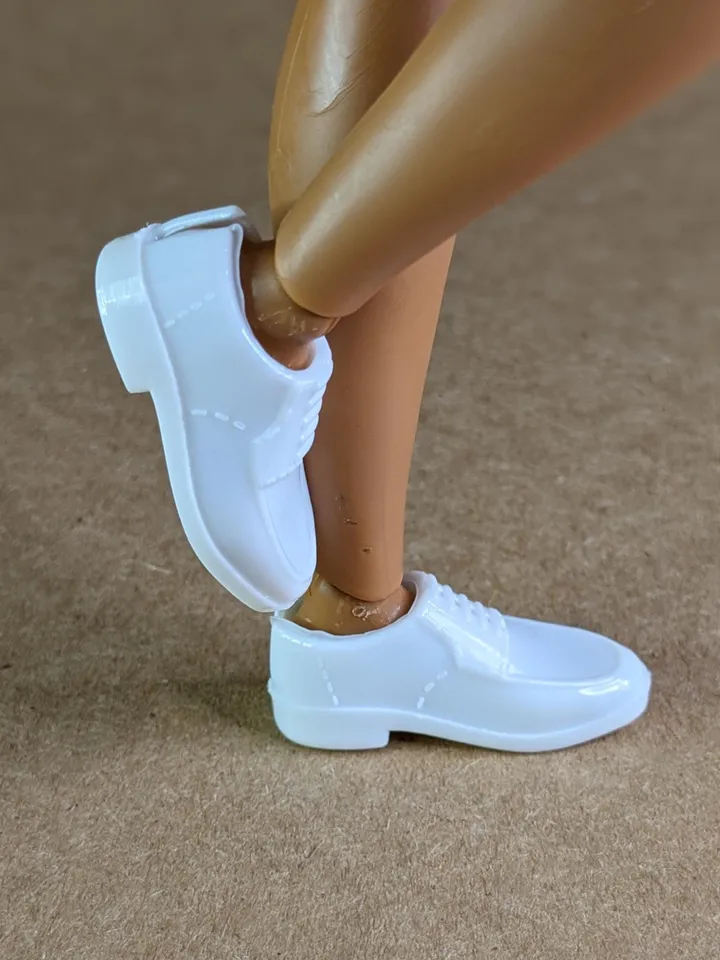 Classic white suits shoes for 1/6 scale male dolls
