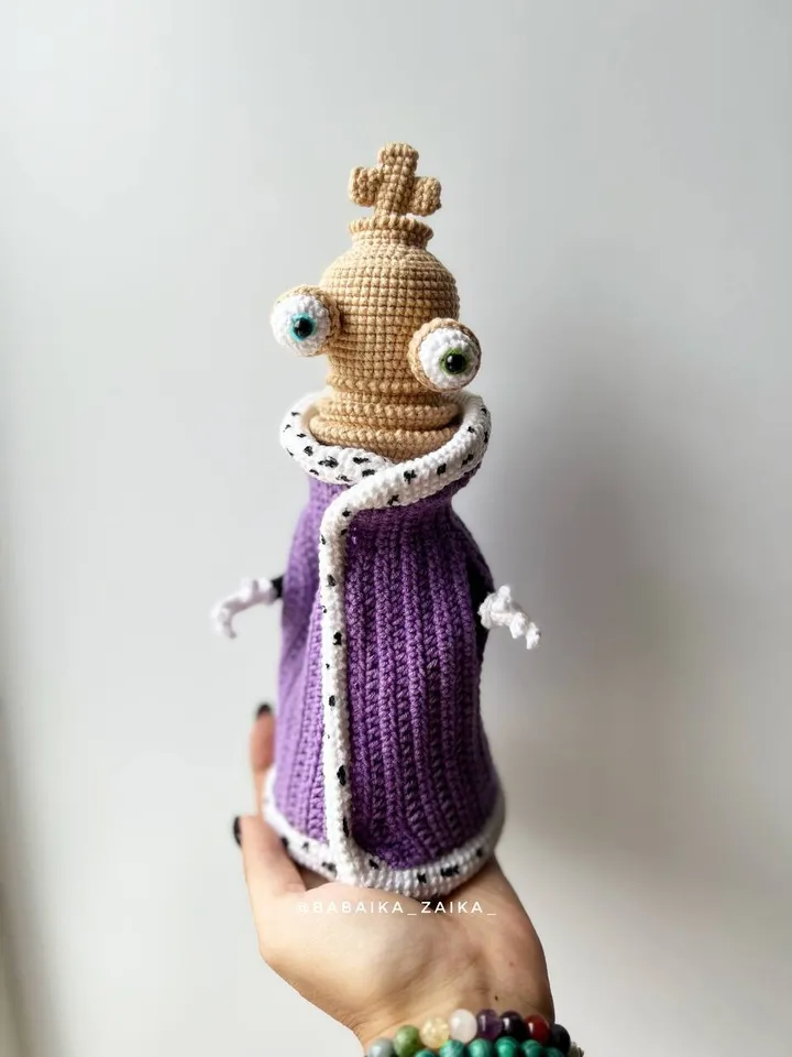 PDF Crochet Kinger Pattern, Amazing Digital Circus Amigurumi Pattern, Crochet Monster, Halloween Pattern, Chess Pattern, Amigurumi Doll