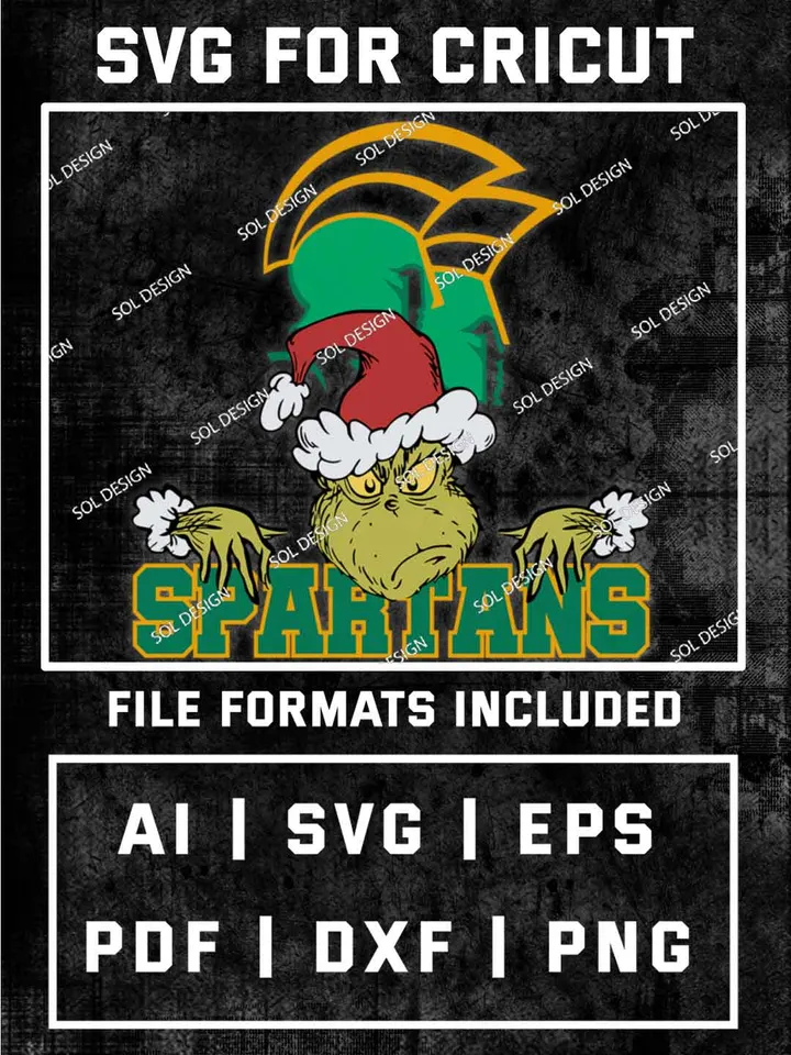 Grinch Norfolk State Spartans SVG, NCAA SVG Design, NCAA Norfolk State Spartans SVG, NCAA Spartans Cricut, Christmas Svg, Grinch svg, Digital Download
