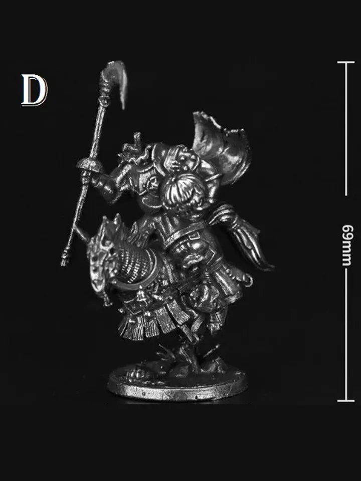 Pumpkin Death Reaper - horsemen warriors, copper miniatures, tabletop wargaming fantasy miniature figures.