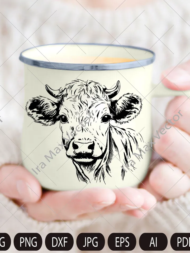 Cute calf svg, calf png, cow little svg, calf vector, calf cricut file, calf silhouette, calf print file, cow clipart, cow svg, cow baby svg