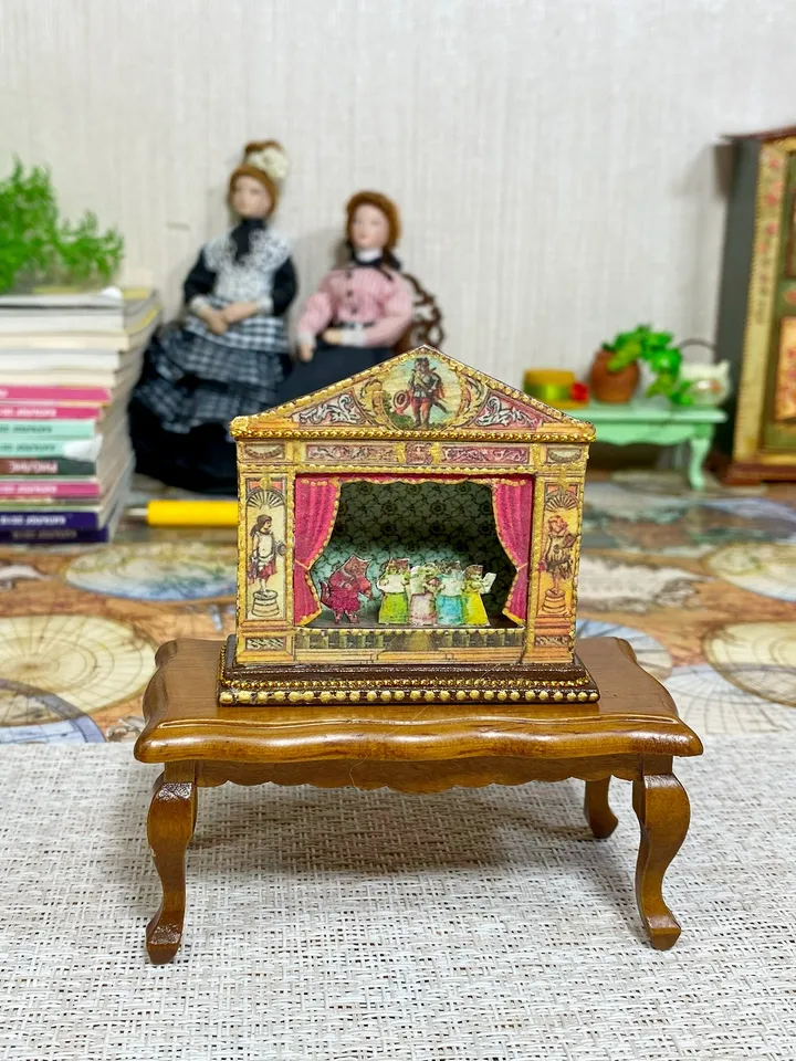 Puppet show. miniature dollhouse. 1: 12. Miniature.