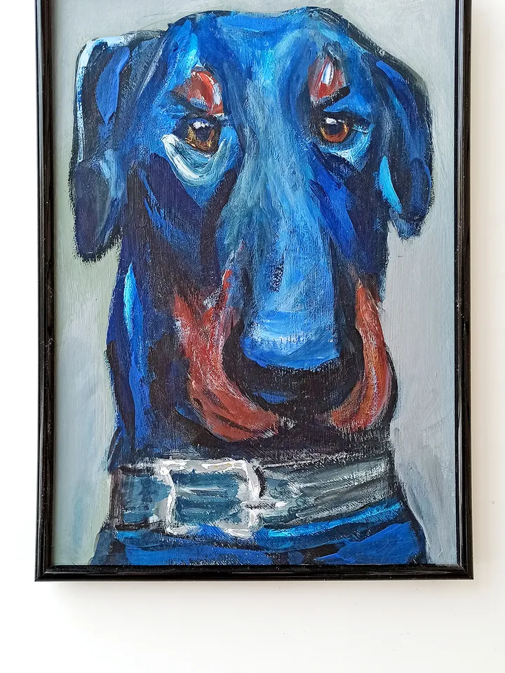 The Jagdterrier - The Painting Of A Good Hunting Dog. The original acrylic painting.