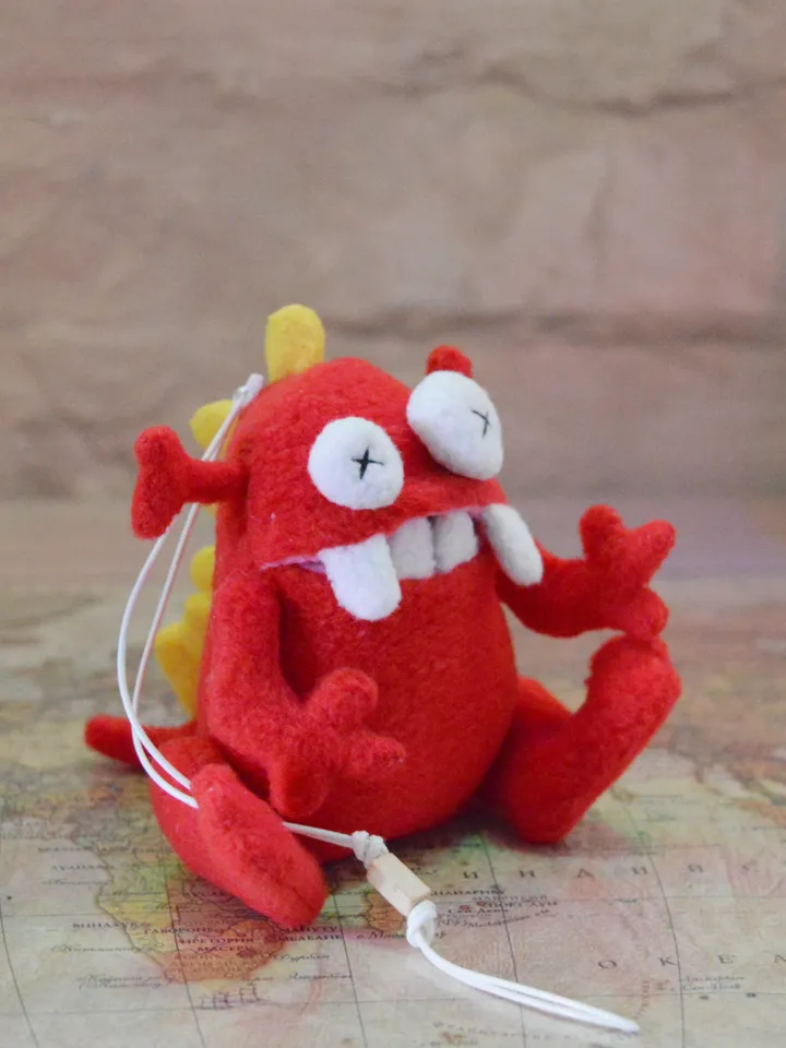 Fleece Plush Toy Pattern – Dragon Tail Monster Softie PDF