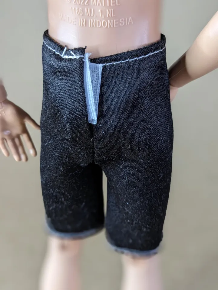 Black shorts for 12 inch fashion male dolls