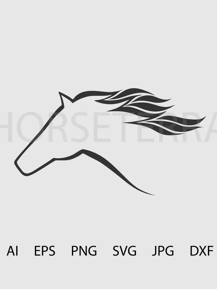Horse head. Logo horse. File for printed.