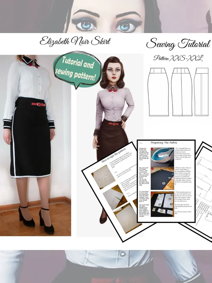 Elizabeth Bioshock Skirt Sewing Pattern