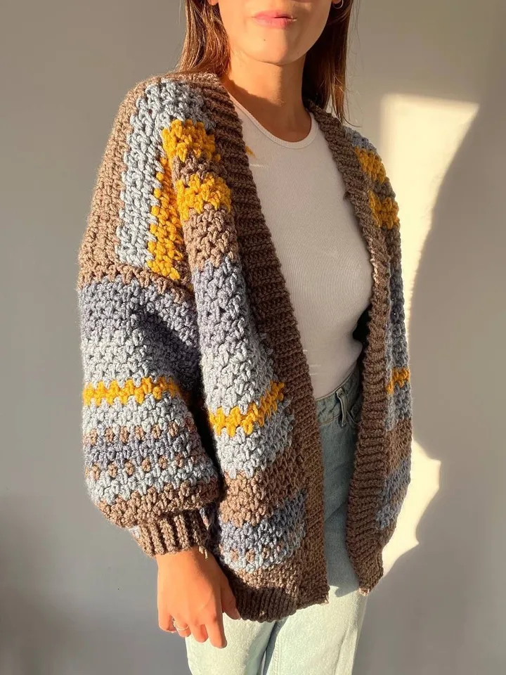 Cardigan crochet, easy cardigan, chunky cardigan, oversized crochet cardigan, crochet pattern