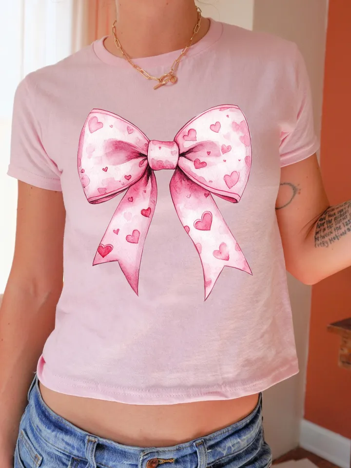 Valentine's day Heart Coquette bow Png, Retro Valentine Shirt Design, Valentine's Day Png, Valentine Love Png, valentine's day bow png
