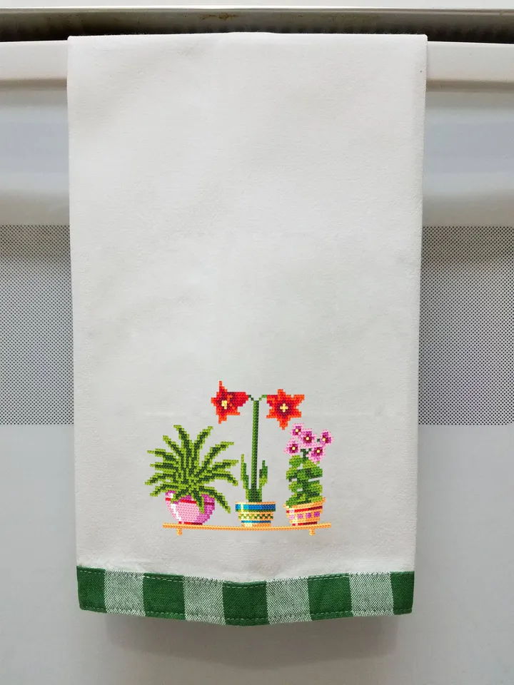Potted house plants cross stitch pattern download PDF Floral cross stitch chart, Easy small cross stitch sampler, Plant lover gift #P9