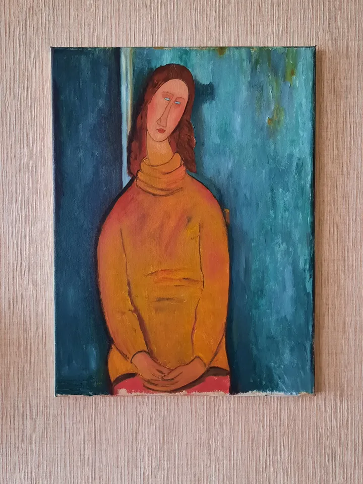 Woman portrait Modigliani Art Amedeo Modigliani painting Vintage painting