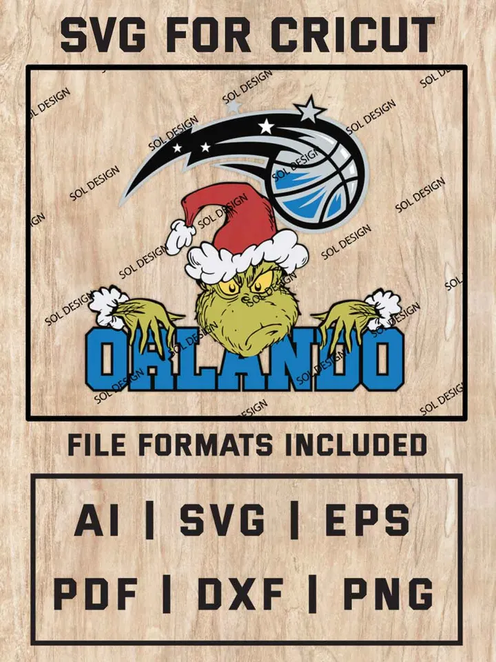 Grinch Orlando Magic SVG, NBA SVG Design, NBA Orlando Magic SVG, NBA Magic Cricut, Christmas Svg, Grinch svg, Digital Download