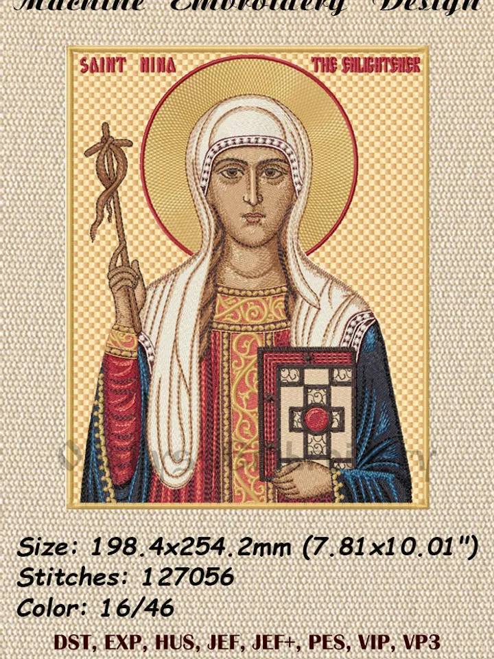 Saint Nina embroidery design