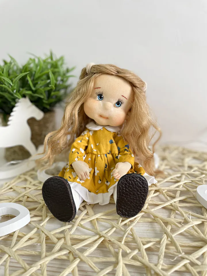 Art Doll Waldorf Doll Inspiration Handmade Textile Doll Birthday Gift for Girl