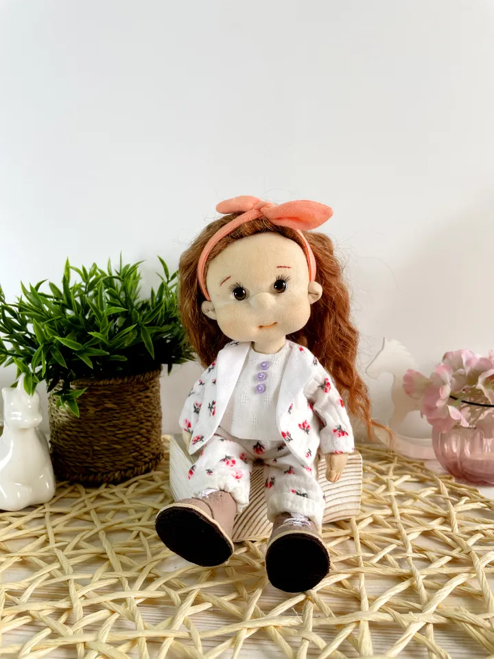 Art Doll Waldorf Doll Inspiration Handmade Textile Doll Birthday Gift for Girl