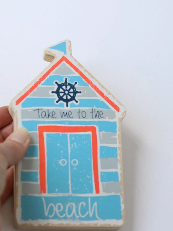 Beach Hut Hanging Decor Wooden Beach House Sign Seaside New Home Housewarming Gift Nautical Nursery Decor