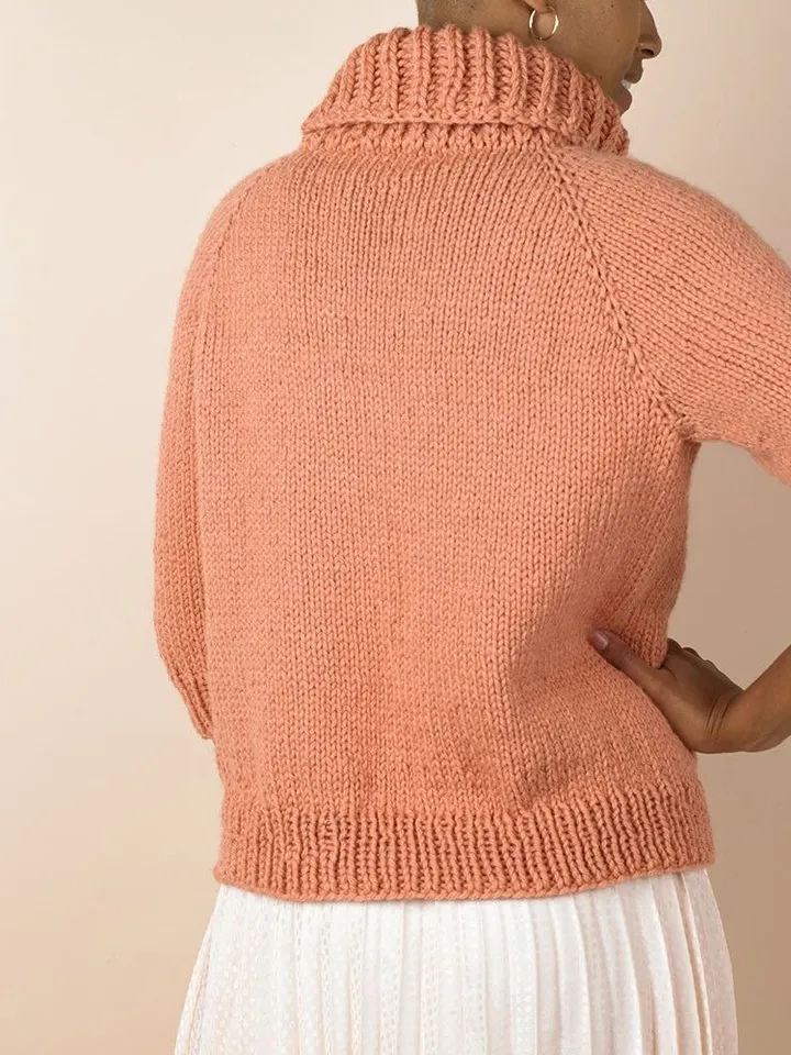 Sweater easy pattern, knitting pattern women and ladies sweater, chunky sweater pattern