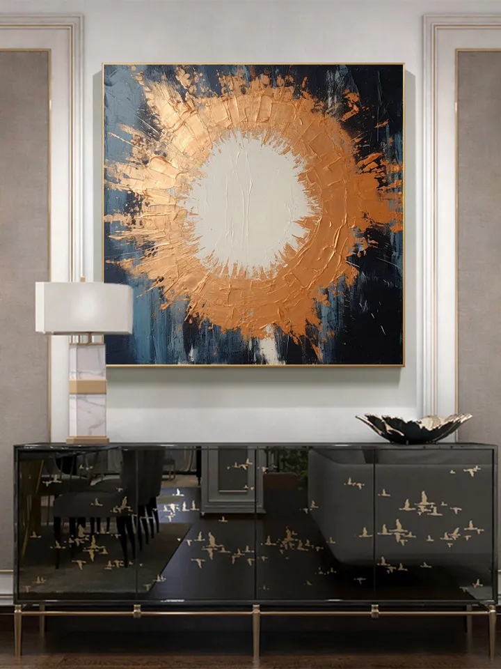 Original Gold Oil Painting On Canvans, Abstract Texture Acrylic Painting, Custom Painting, Large Wall Art Home Wall Decor Painting For Hotel