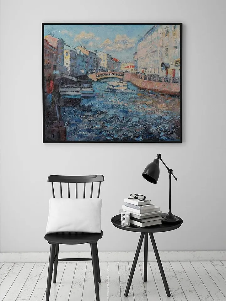 Petersburg Painting Cityscape Original Art City Landscape