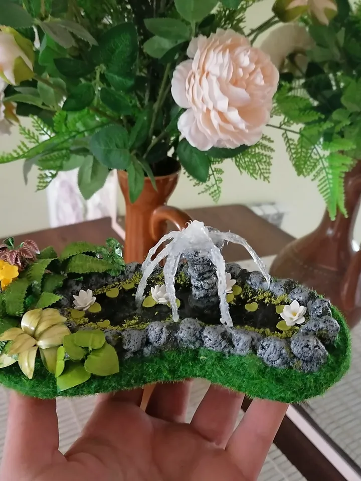 Pond for a dollhouse. Miniature pond.1:12 scale.