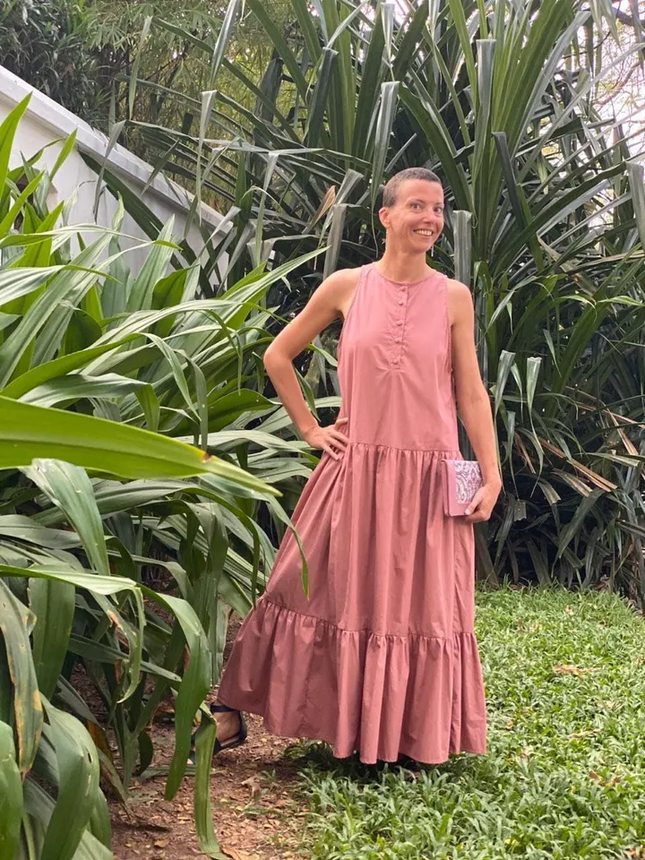 Long Cotton Oversized Summer Dusty Rose Dress | Pink Dress Long | Resort Wear Dress | Elegant Summer Loose Dress | Classy Summer Dress Big