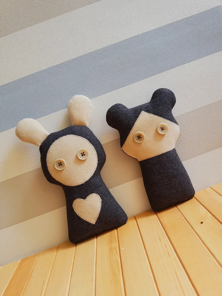 Mini doll sewing pattern PDF digital tutorial in English, rag doll sewing diy