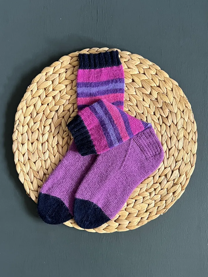 Handmade knitted womens socks/ Warm knitted accessory