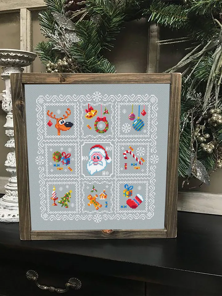 Christmas sampler cross stitch pattern download PDF Christmas pattern digital Winter holiday cross stitch, Quick cross stitch sampler #N25