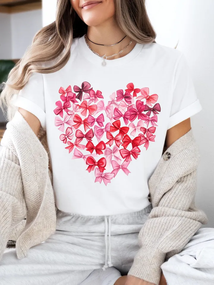 Coquette Valentine Heart PNG, Valentine png, Valentines day png, Valentine Bow Png, Pink Valentine Png, Valentine love Png, Girls valentine