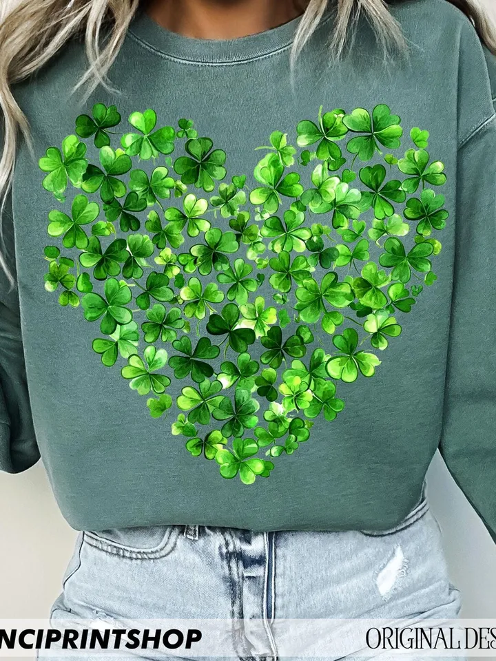 3 files, St. Patrick's Day Heart Clover png, St. Patrick's Day png, Lucky Shamrock png, Shamrock Heart png, St. Patrick's Shirt, Lucky png