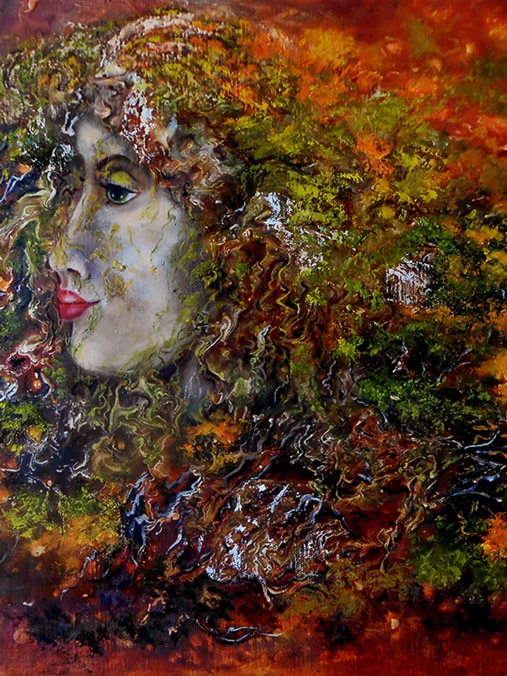 Portrait oil painting Soulo of the forest
