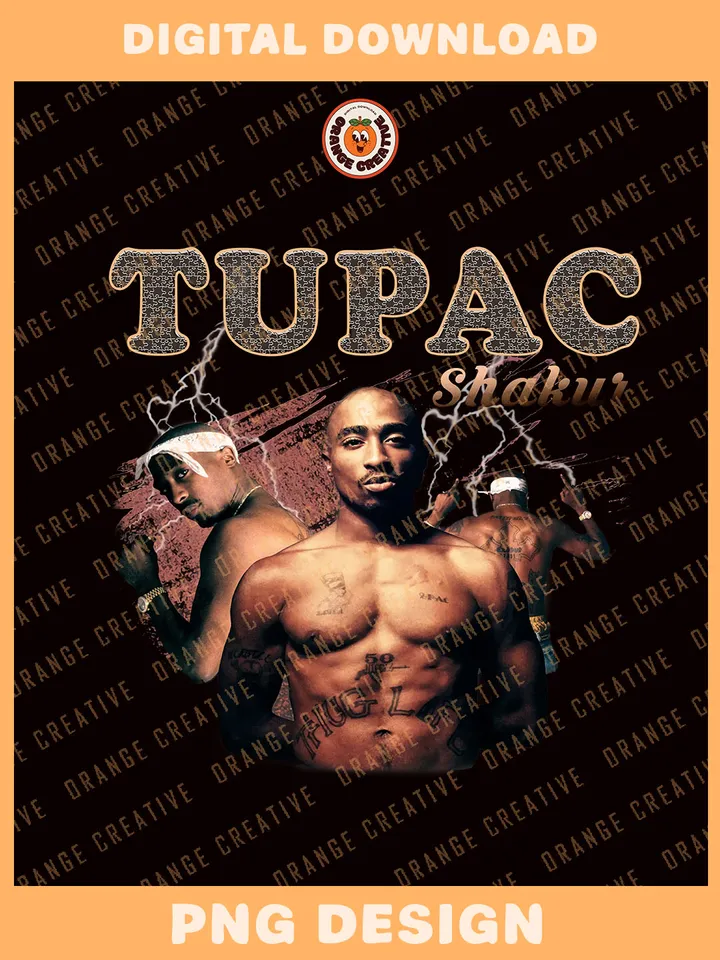 90s Tu.pac Shakur Retro Bootleg T-shirt PNG, 90s Bootleg Template, Graphic 2pac Shakur PNG Files, Custom Bootleg Hip Hop Rap Tee, Digital Download