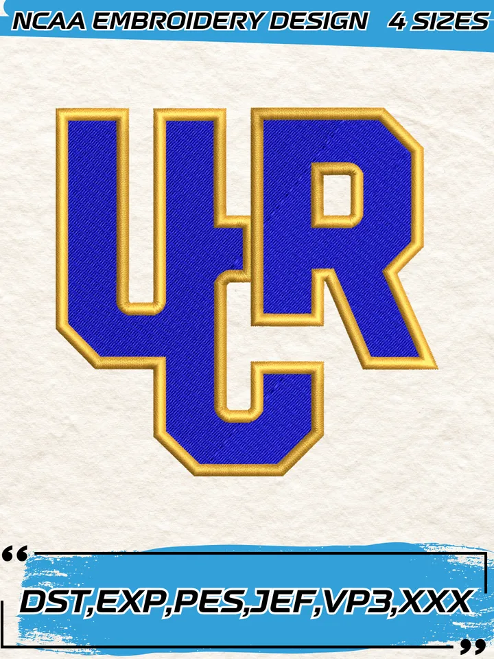 UC Riverside Highlanders Logos Embroidery Designs,NCAA Logo Embroidery Design,Machine Embroidery Design File,4 Sizes, Digital Download