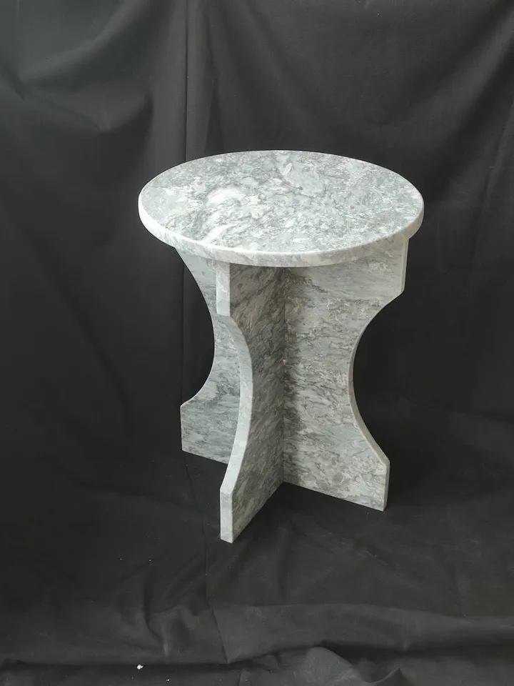 Silver Marble Side table, end table coffee table real marble handmade special series %100 real marble italian model