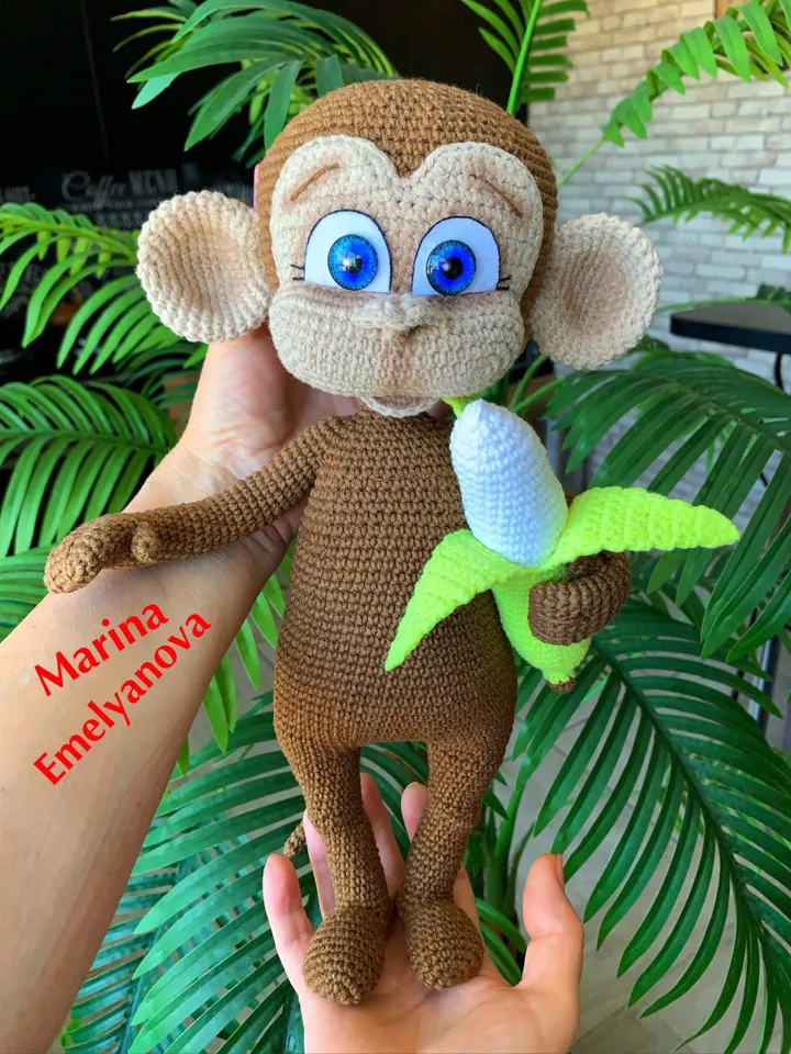 Digital Download - PDF. 2 Crochet Patterns Monkeys. DIY amigurumi toy tutorial.