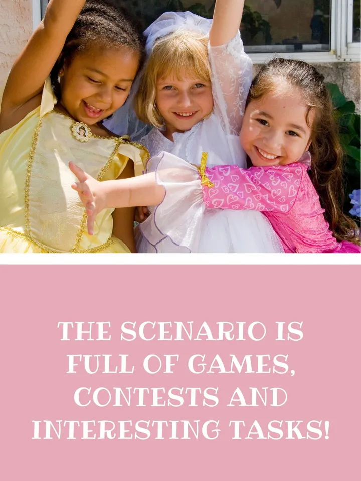 Lawn games for kids activity or party games with Princesses. For girls 3-5 years old