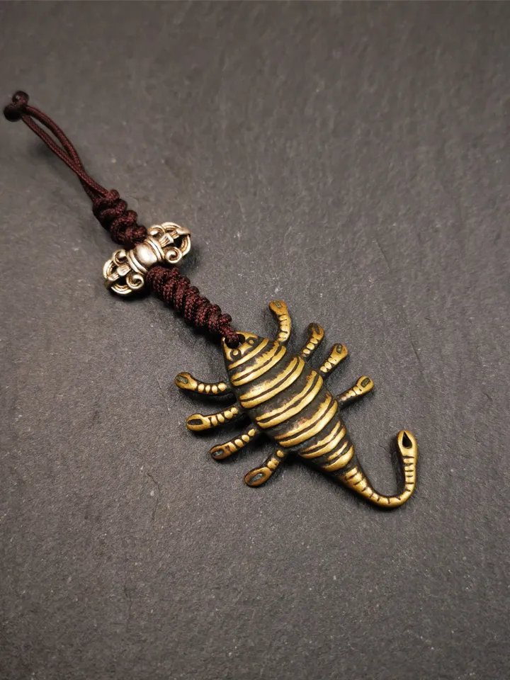 Gandhanra Handmade Tibetan Amulet,Scorpion Guru of Padmasambhava, Buddhist Scorpion Pendant,1.57"