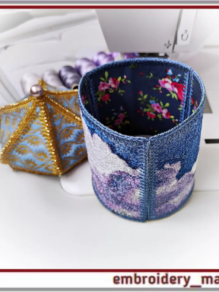 In the hoop Box with lid designs Clouds by Embroidery Manavi 05