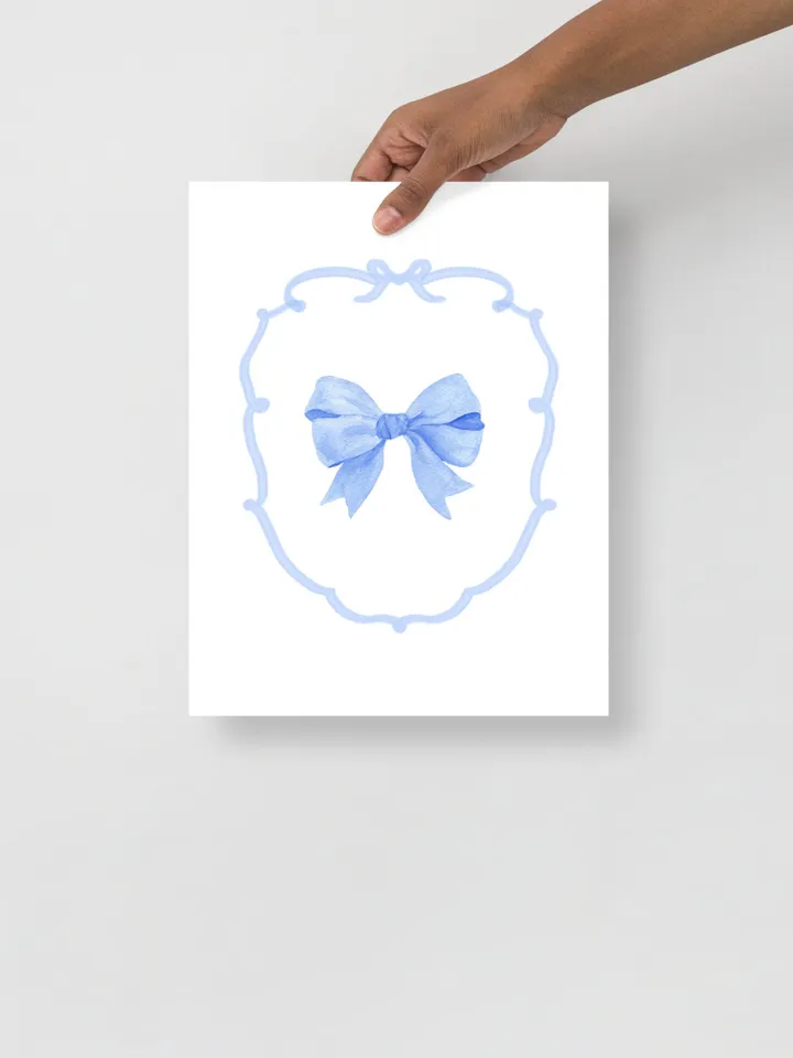 Blue Bow Set Of 3 Watercolor Painting, Nursery Wall Decor, Girls Room Decor, Boys Room Ideas, Coastal Cowgirl Art, Preppy Bow, Blue Girly