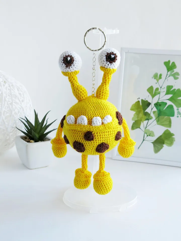 Monster Hunter World. Keychain Monster for a backpack. Crocheted Monster. Plush Monster. Personalized Gift . Party Favors. Monster birthday.