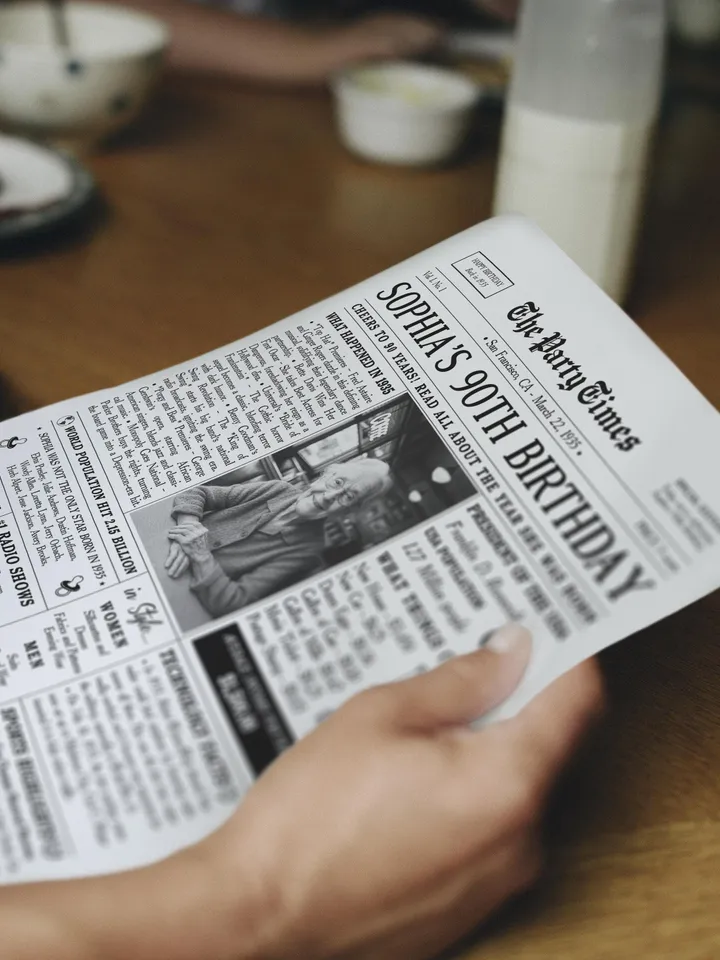 90th Birthday Gift for Grandma or Grandpa, 1935 Birthday Newspaper , 90th Birthday Gifts for Her, 90th Birthday Decorations Gift for Women