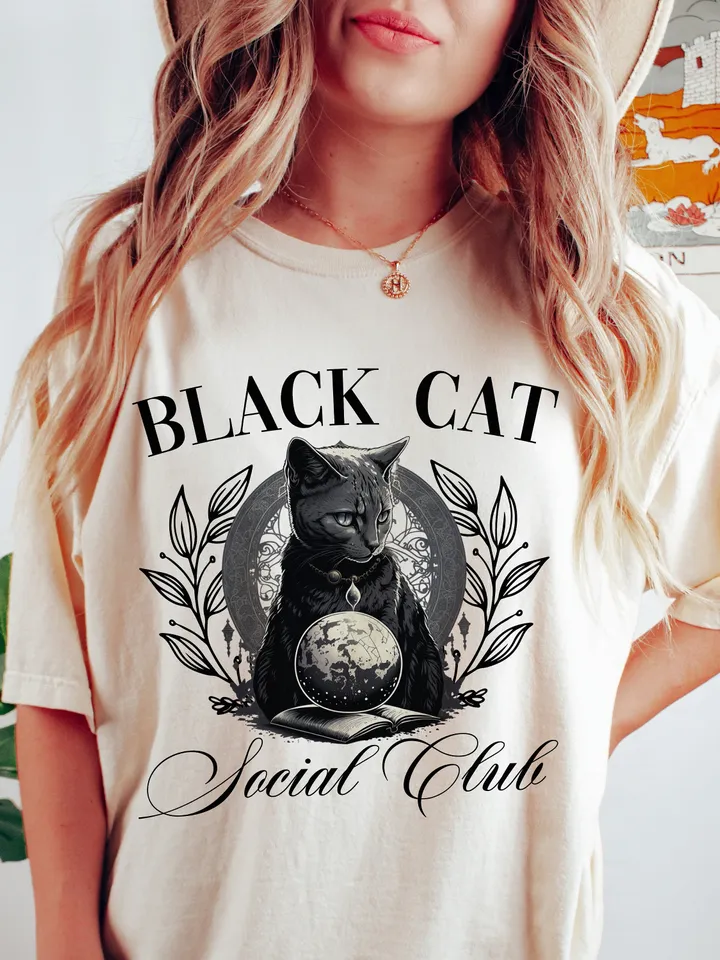 Halloween Png,Black Cat,Spooky season png,Social Club png,Spooky Bitch,Goth png,Aesthetic png,Witchy png,Skeleton png,Fall Png