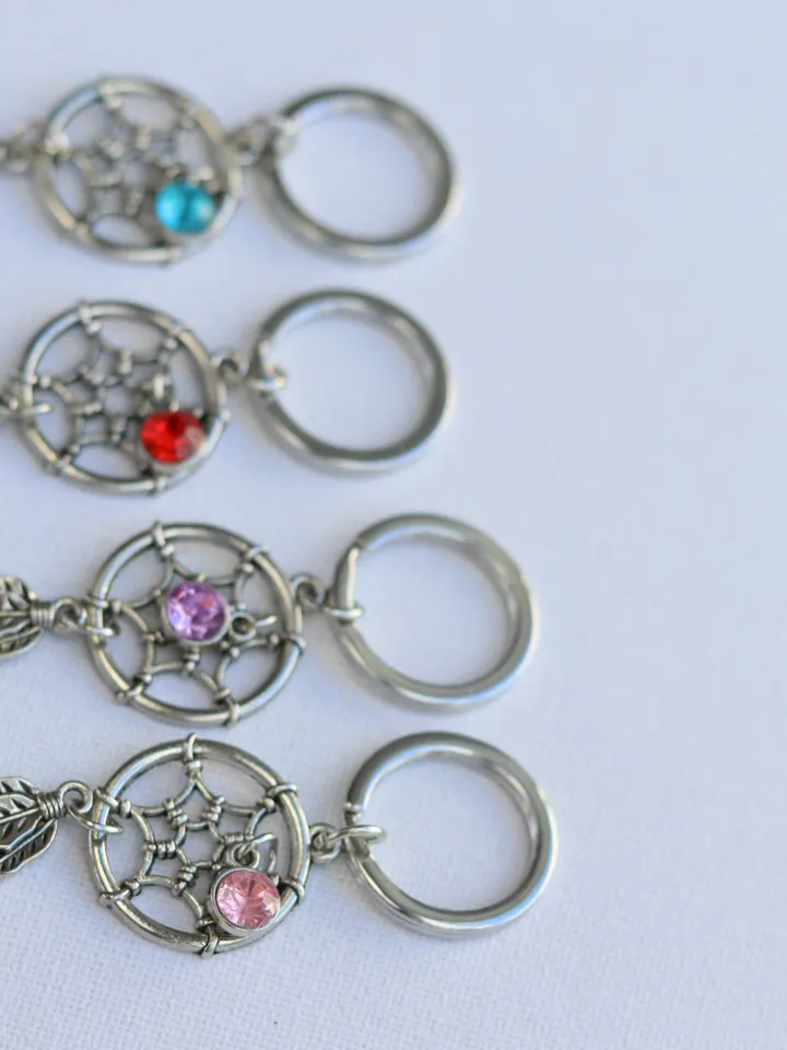 Dreamcatcher keychain spiritual keyring protection gift small metal dream catcher boho key charm