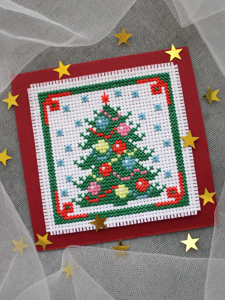 Cross stitch pattern Christmas tree, easy digital chart PDF