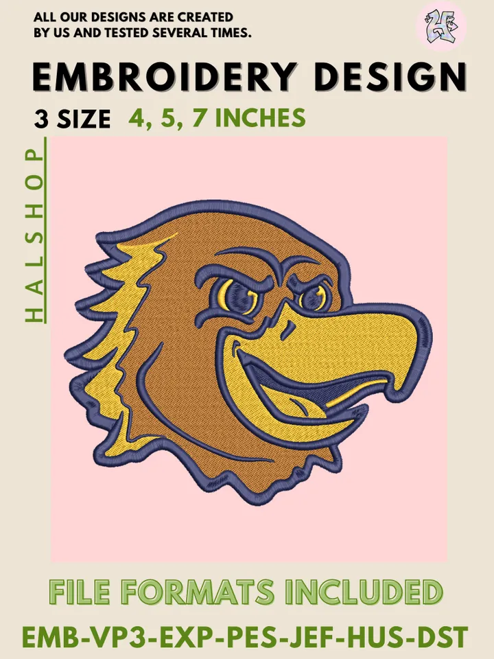 NCAA Marquette Golden Eagles Round Logo Embroidery, College Sports Team Digital Embroidery File