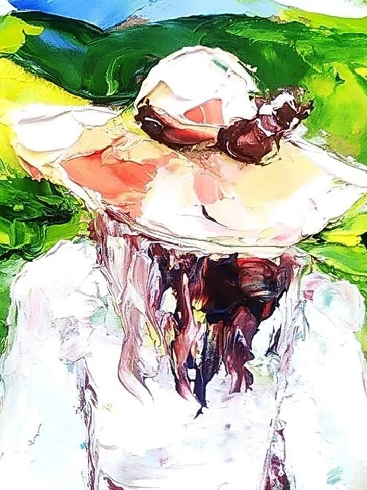 California Painting Poppy Original Art Oil Impasto Painting Red Flower Wall Art Girl Italy Small Art 8 х 8